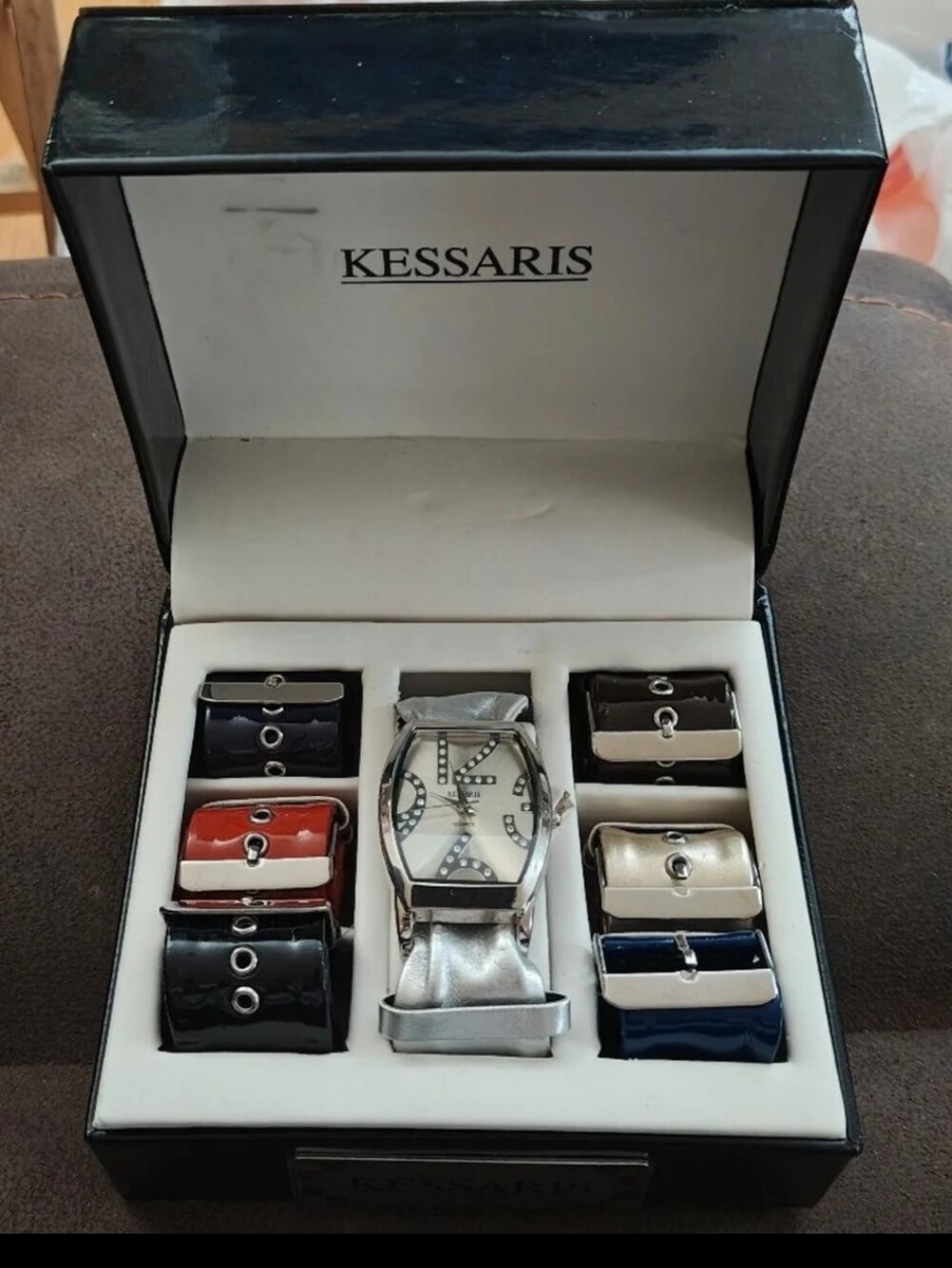 Kessaris Interchangeable Ladies Quartz Watch Gift Set New.